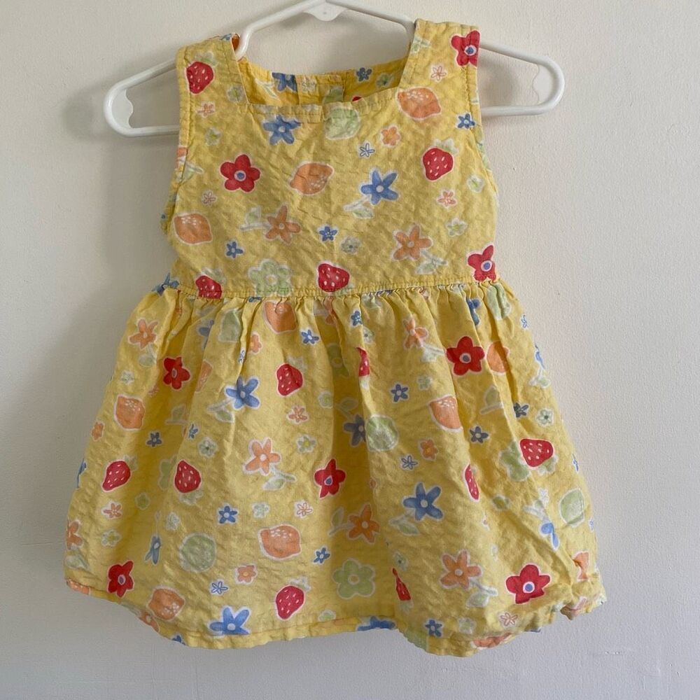 Vintage Baby B’Gosh Yellow Fruits Dress